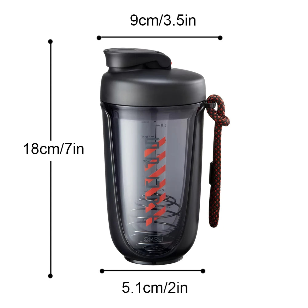 590ml Drink Shake Bottle Leak Proof Fitness Water Cup Detachable Whey Protein Powder Mixer Bottle for Gym Camping Hiking Sports