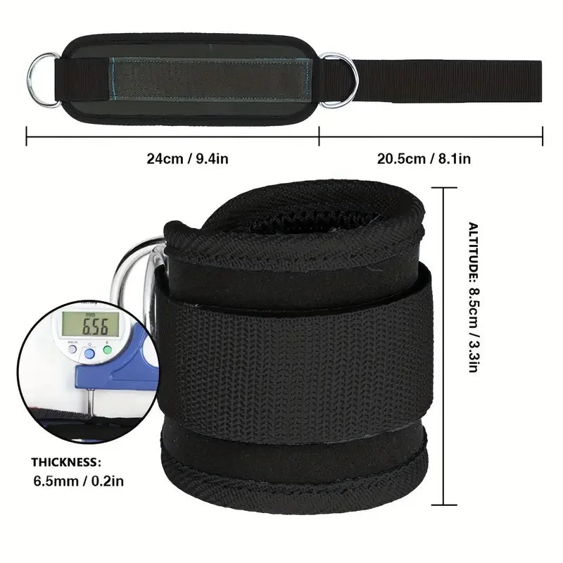 6 Pcs Color Ankle Bands Set, Elastic Resistance Bands for Leg Glute Exercise, Fitness Training & Rehab