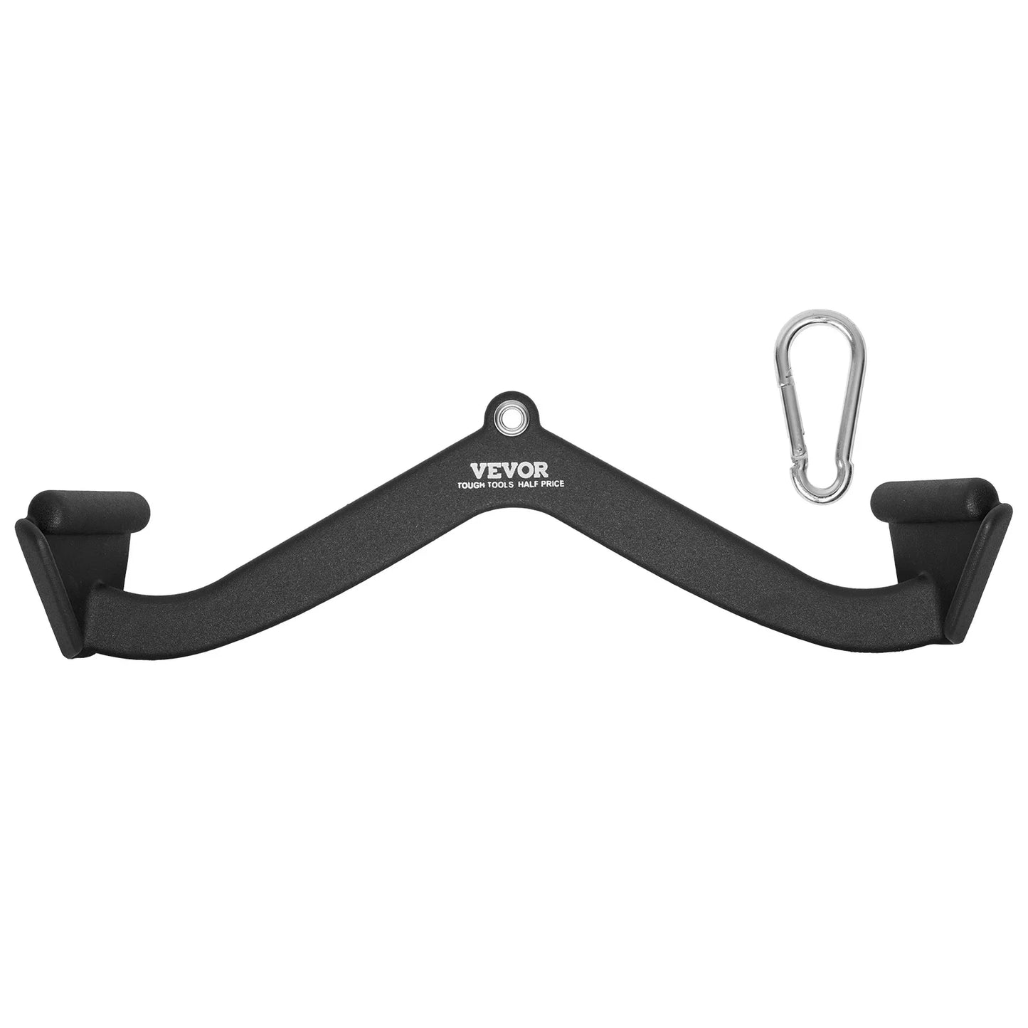 LAT Pulldown Attachment Cable Machine Rowing V-bar Tricep Pull Down Bar Back Strength TrainingRubber Coated HandleGrip