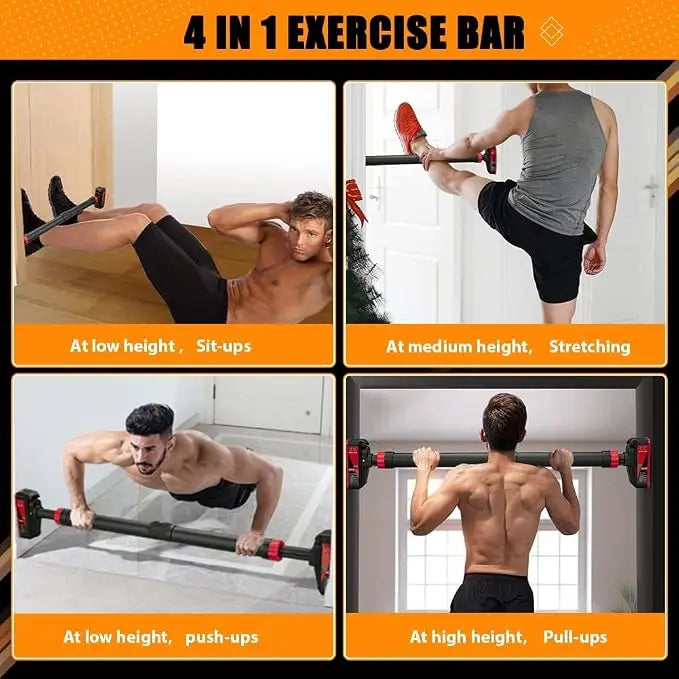 Pull Up Bar for Doorway, Strength Training Pull-up Bars, Chin Up Bar, No Screws, With Level Meter and Adjustable Width for Home Gym Upper Body Workout, No Installation Required
