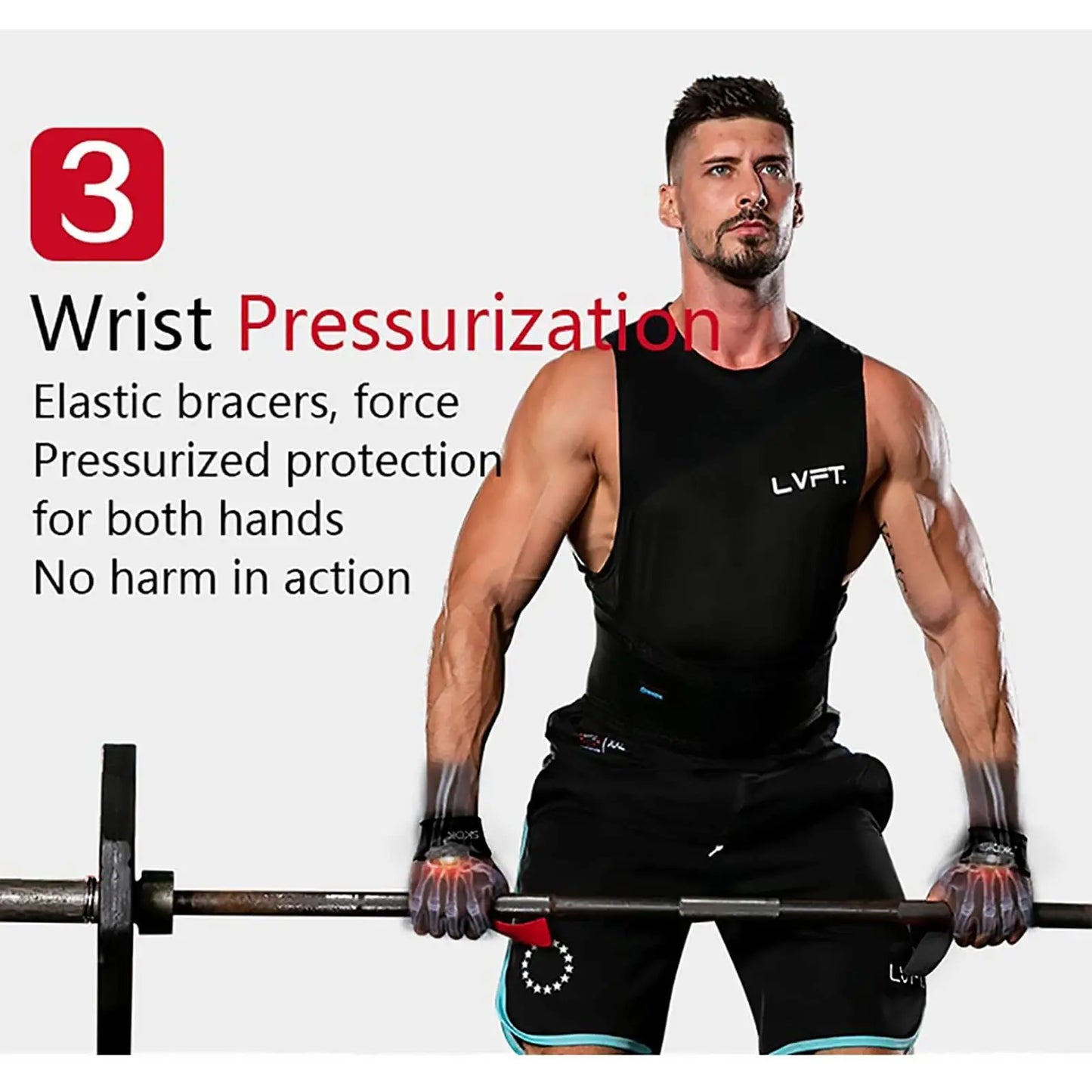Weightlifting Wrist Straps Strength Training Adjustable Non-slip Gym Fitness Lifting Strap Wrist Support Grip Band