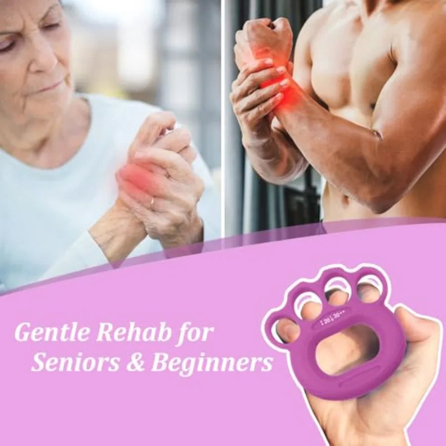 3 Pack Finger Exerciser Hand Grip Strengthener with 3 Resistance Levels 2050 lbs Ergonomic Silicone Design for Rehab Arthritis