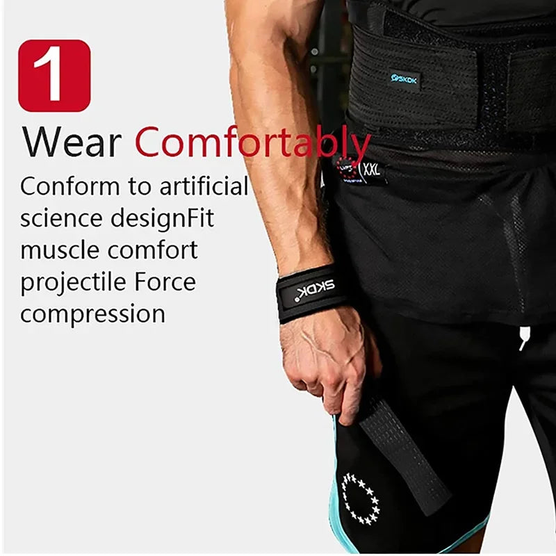 2PC Weightlifting Wrist Straps Sports Booster Belt Grip Belt Fitness Pull-up Bars Pull-ups Silicone Non-slip Deadlift Belt Band
