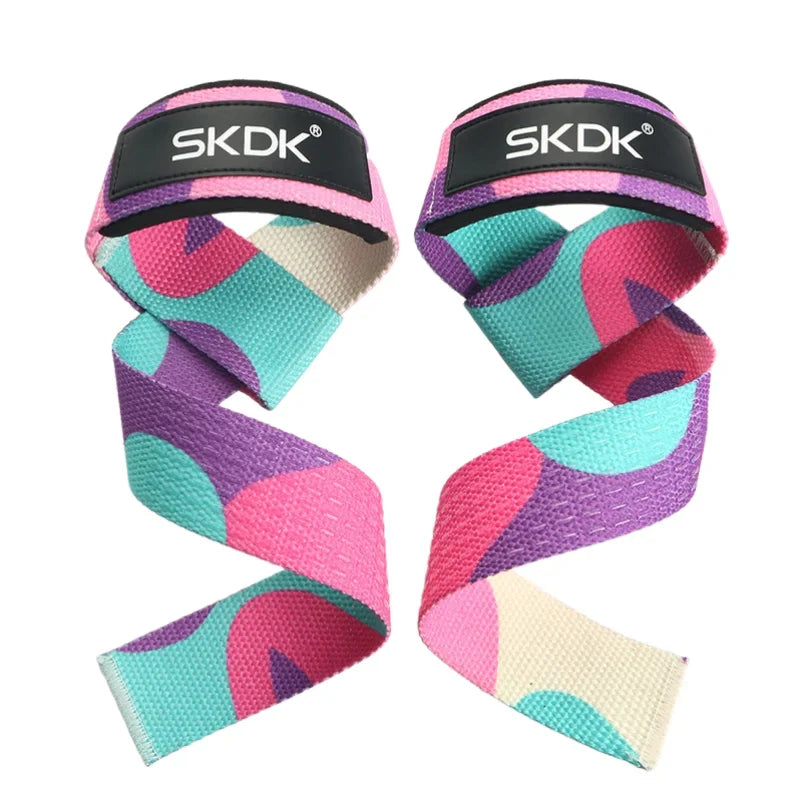 2PC Weightlifting Wrist Straps Sports Booster Belt Grip Belt Fitness Pull-up Bars Pull-ups Silicone Non-slip Deadlift Belt Band