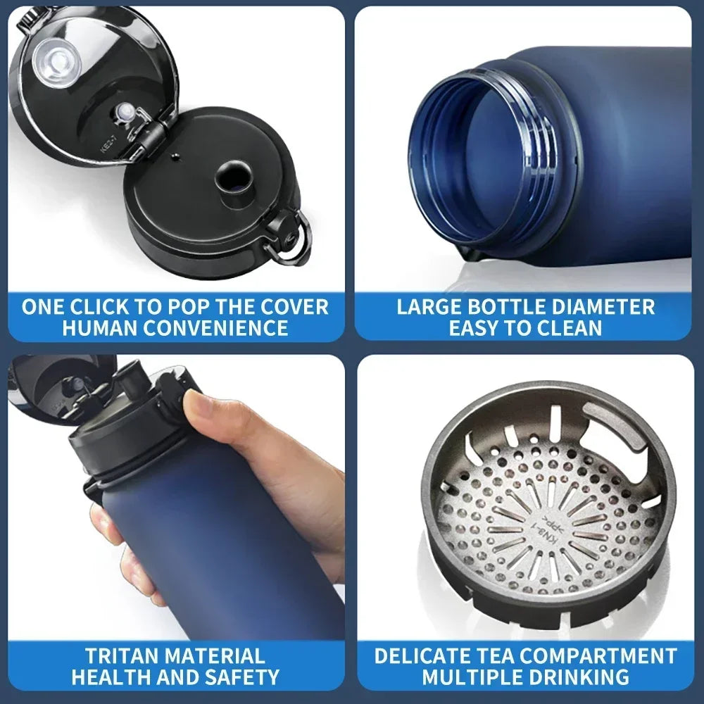 High Quality Water Bottle 500ML 1000ML BPA Free Leak Proof Portable for Adult Children Sports Gym Eco Friendly Drink Bottles