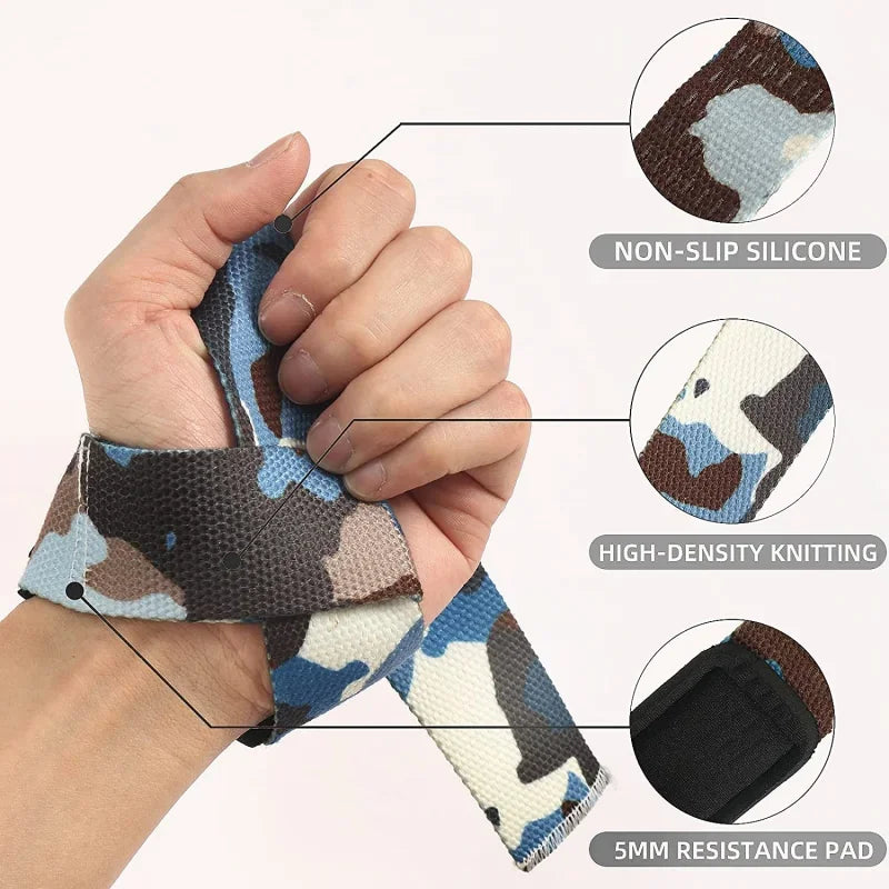 2PC Weightlifting Wrist Straps Sports Booster Belt Grip Belt Fitness Pull-up Bars Pull-ups Silicone Non-slip Deadlift Belt Band