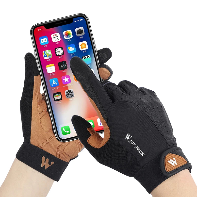 Racing Off Road Motorcycle Gloves Breathable Anti Slip MTB Road Bike Gloves Touch Screen Gym Training Gloves