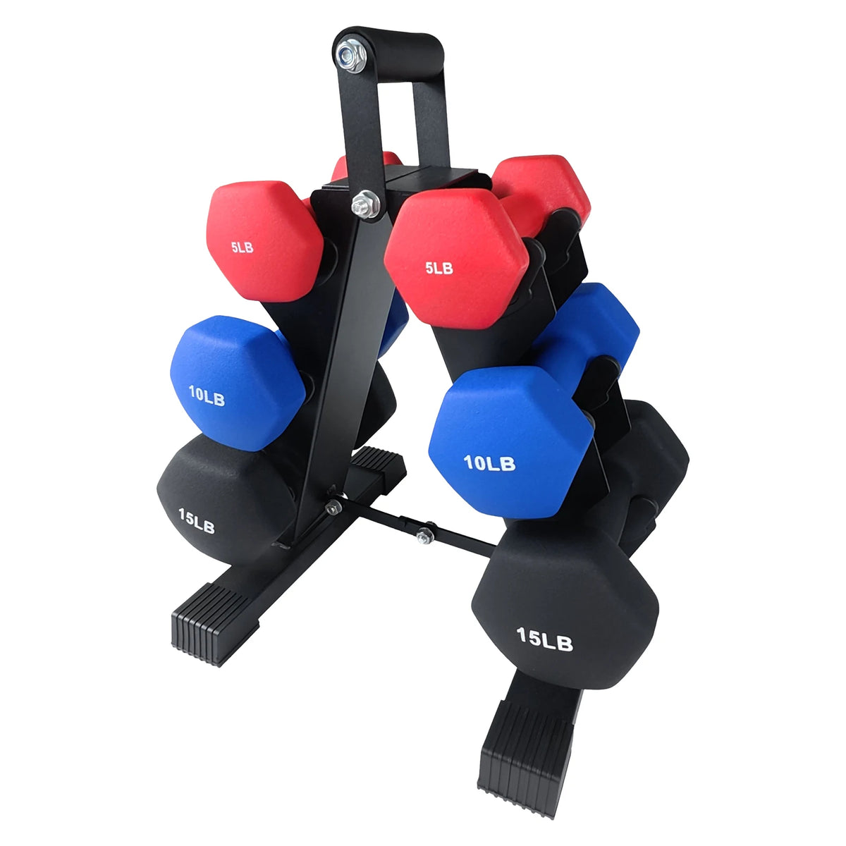 Neoprene Dumbbell Set for Women and Men | Multi-color Free Hand Weights Set with Box/Rack Storage