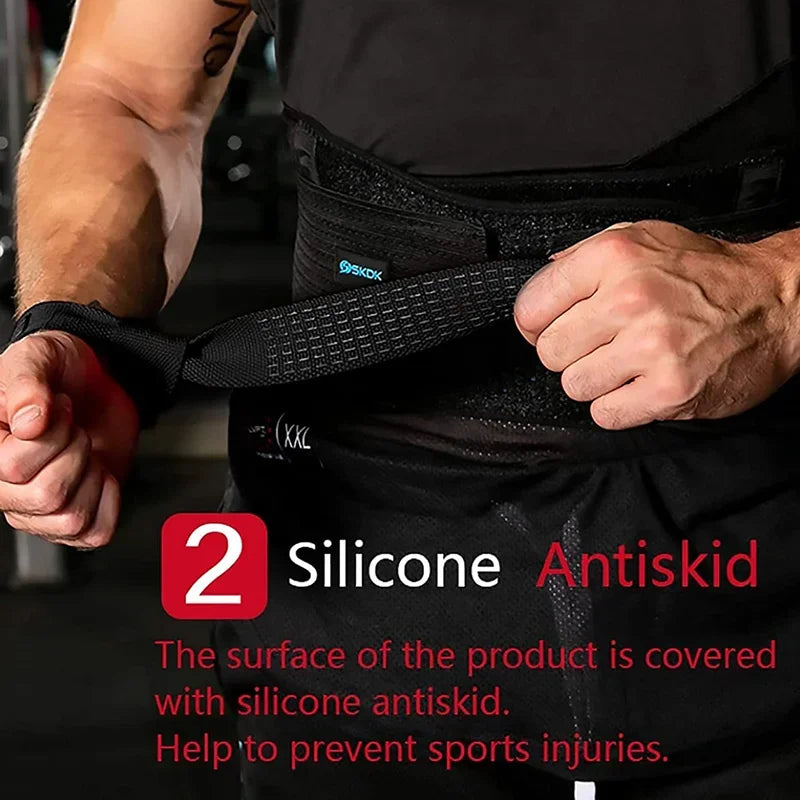 2PC Weightlifting Wrist Straps Sports Booster Belt Grip Belt Fitness Pull-up Bars Pull-ups Silicone Non-slip Deadlift Belt Band
