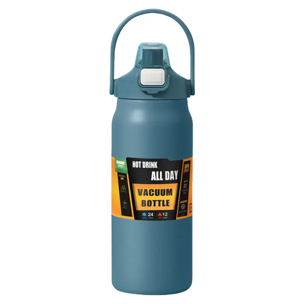 1200ml Insulated Bottle Stainless Steel Thermal Water Cup BPA Free Portable Coffee Mug Wide Mouth Opening for Sports