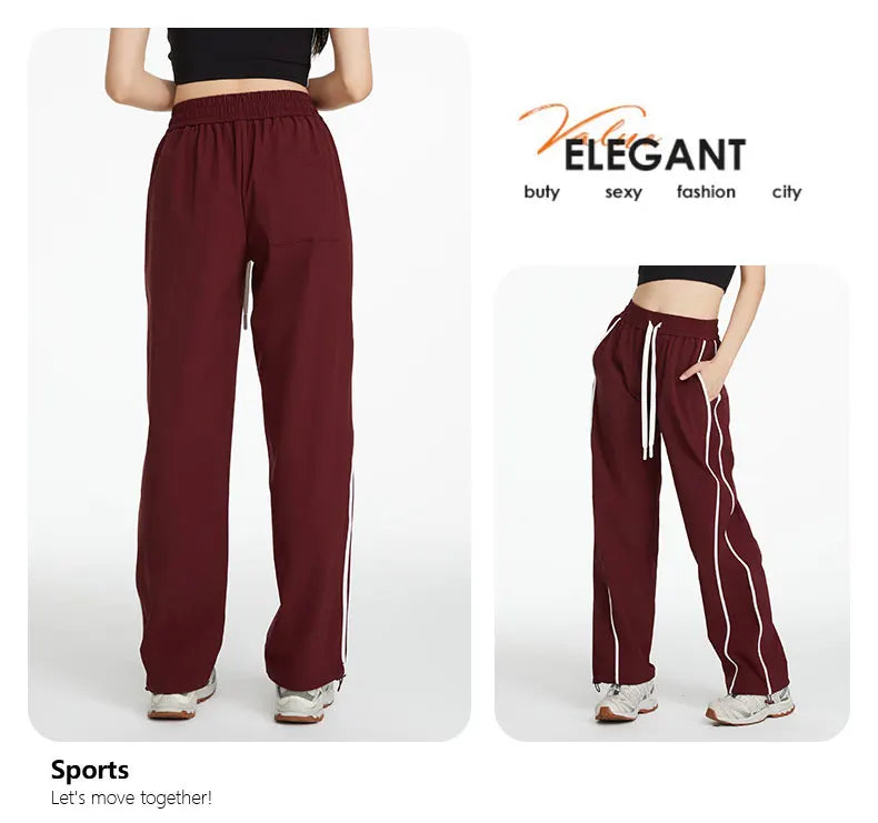 Sports Trousers Women Summer Cool Windproof Outdoor Mountaineering Loose Casual Wide-leg Pants Quick-drying Sun Protection Pants