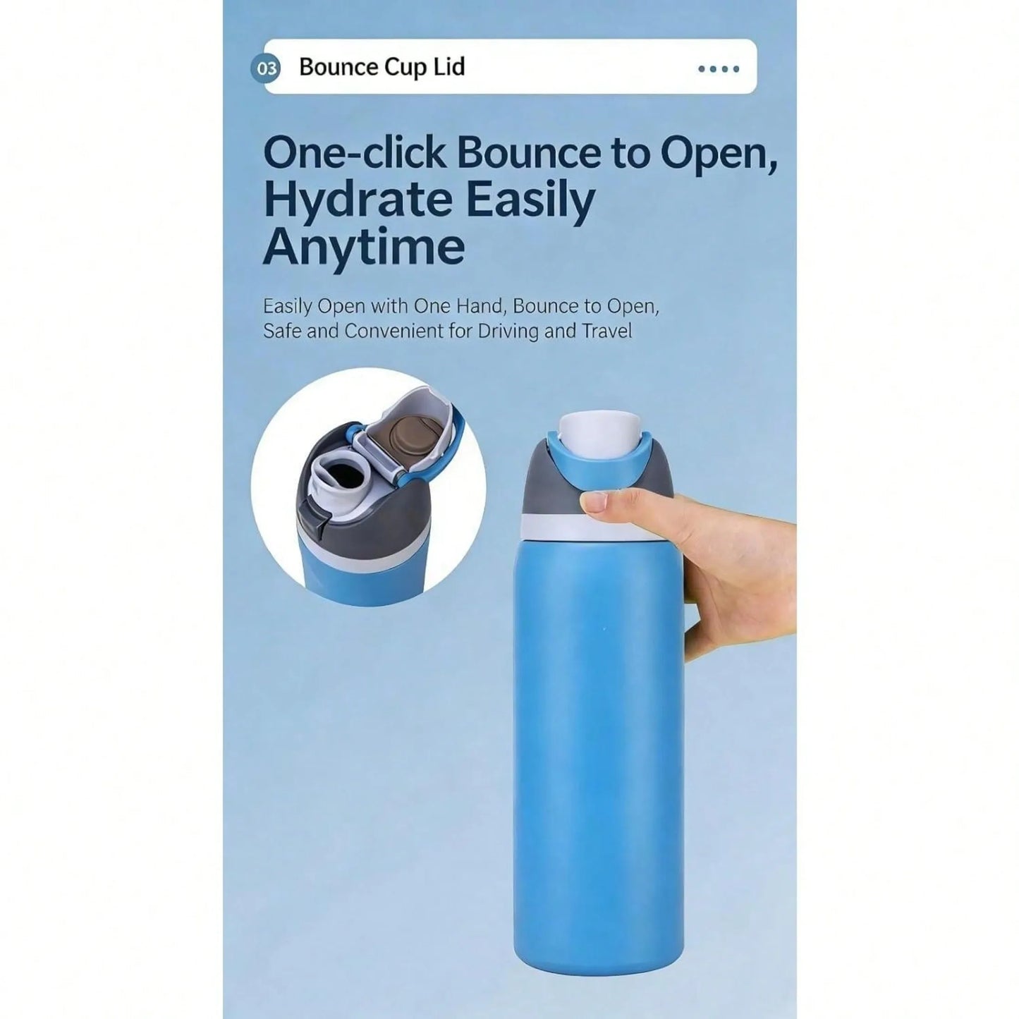 Insulated Stainless Steel Water Bottle with Straw,Reusable Sports and Travel Bottle for School, Kids, and Outdoors - Leakproof and BPA-Free (Lavender purple, 16.0, oz)