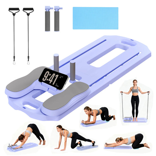 5-in-1 Foldable Pilates Abs Board Push-up Core Abdominal Strength Trainer Leg Arm Multifunctional Fitness Equipment for Women's