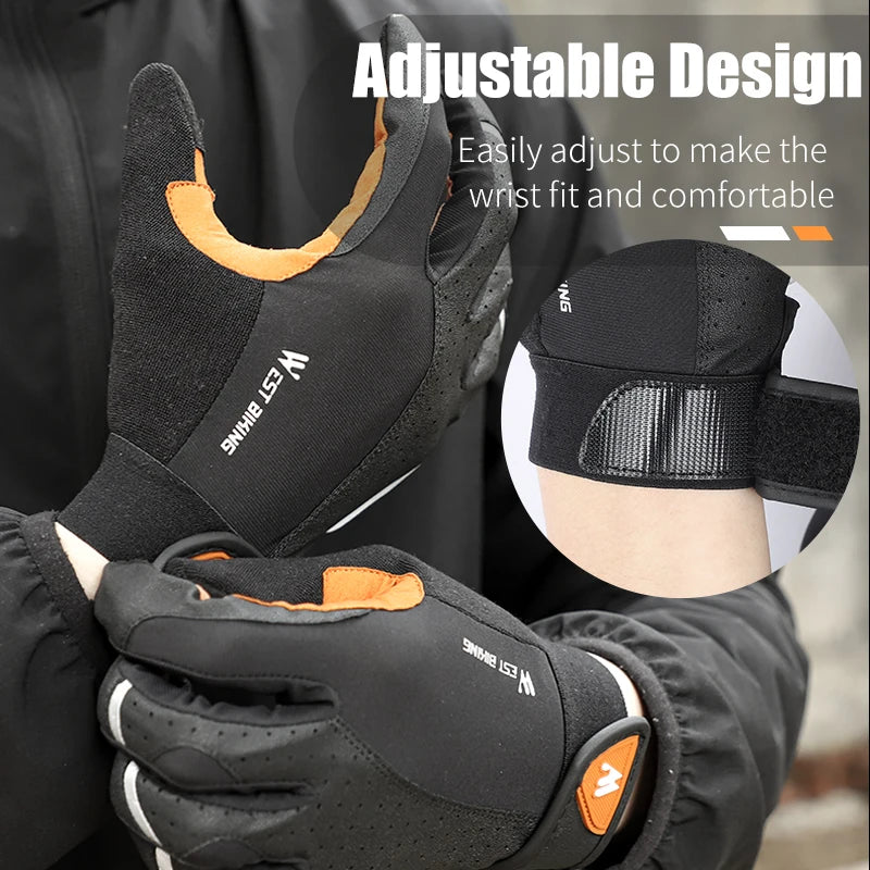 Racing Off Road Motorcycle Gloves Breathable Anti Slip MTB Road Bike Gloves Touch Screen Gym Training Gloves