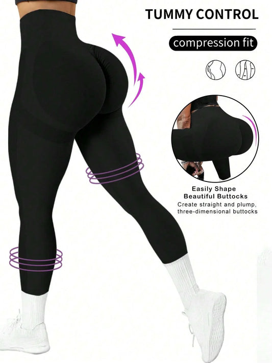 Seamless Butt Lifting Workout Leggings for Women High Waist Yoga Pants Compression Contour Tights 2033