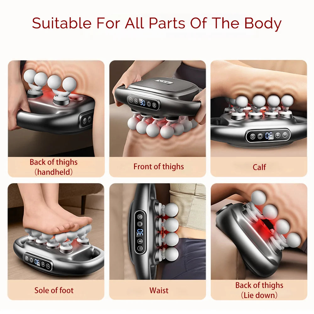 16-Head Fascia Gun High-Frequency Vibration Body Massage Gun Back and Waist Massager Neck Shoulder Massager Muscle